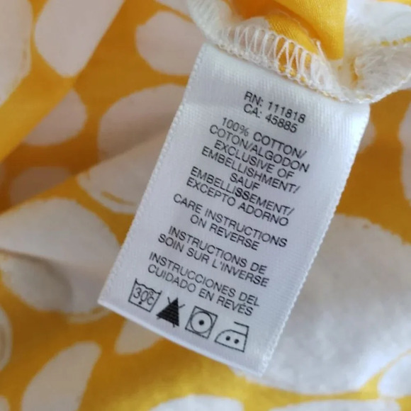 Michael  by Michael Kors tunic top Yellow White Circle Print Tunic MEDIUM - Picture 6 of 11